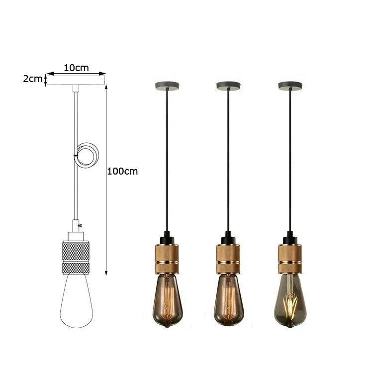 DIY retro chandelier assembly kit with electroplated lamp holder in chrome, gold, rose gold, or shiny black finish.