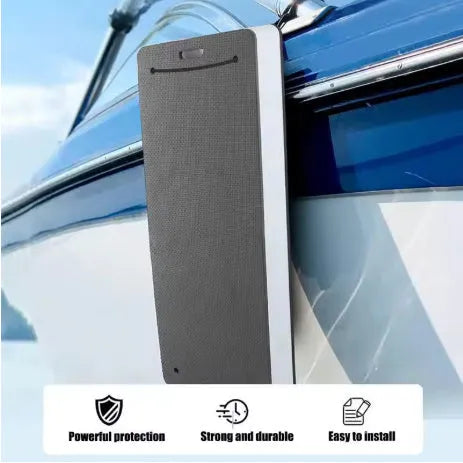 Blue and grey thickened EVA marine fenders in two sizes for boat docking protection