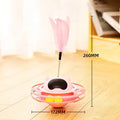 Pink cat rotating tumbler toy with self-play mechanical spinning action