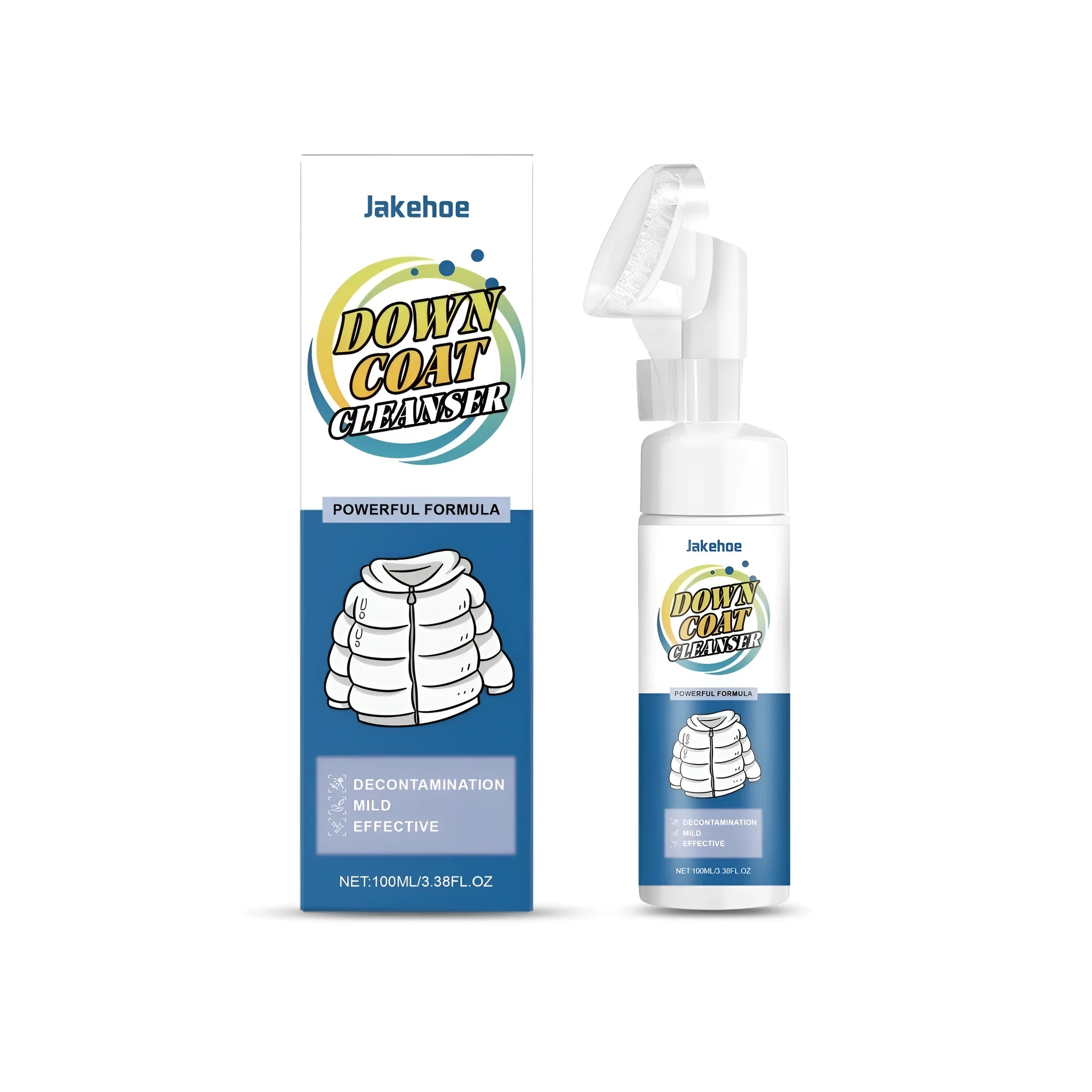 100ml bottle of down coat cleanser fluid with applicator for washing down jackets and duvets