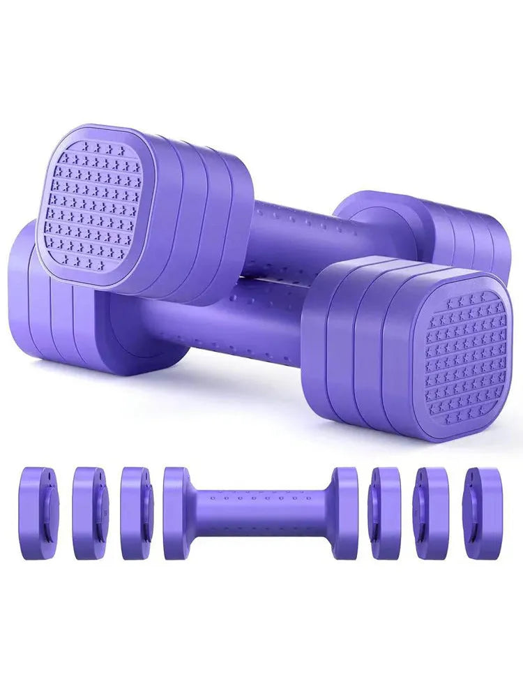 Detachable dumbbell women's fitness equipment in various colours for body shaping workouts
