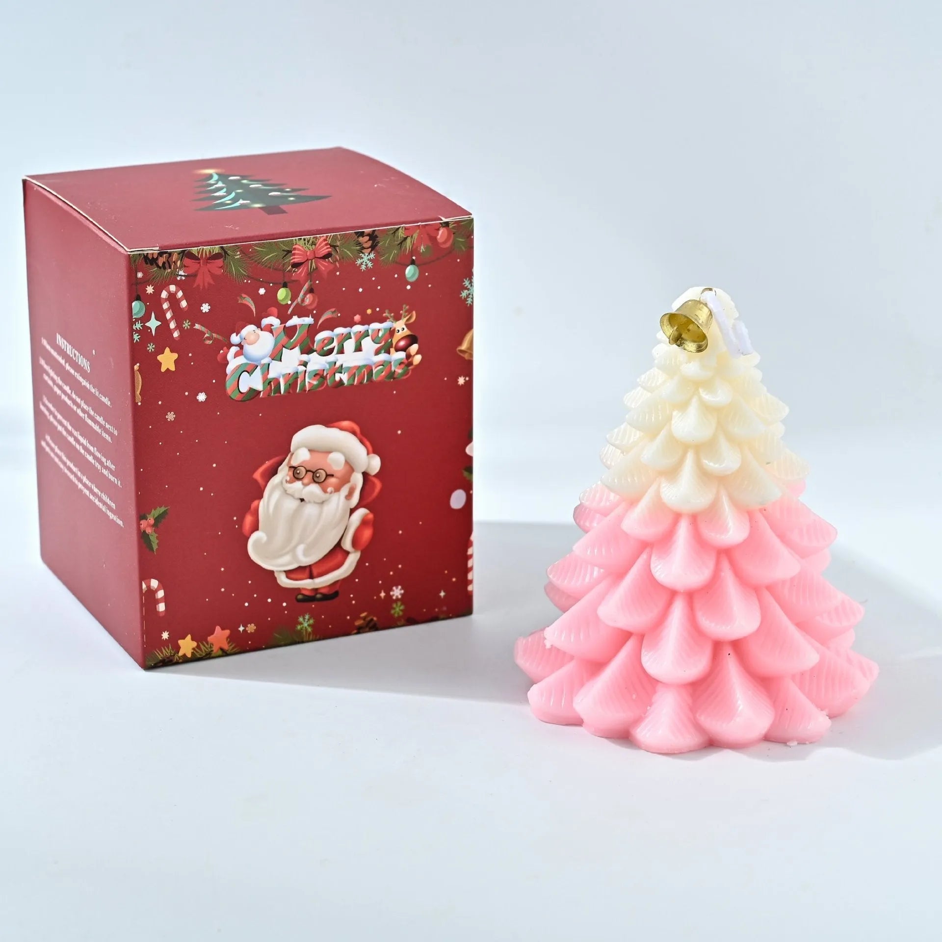 Christmas tree shaped soy mixed wax aromatherapy candle in green, hand-poured, festive home decoration