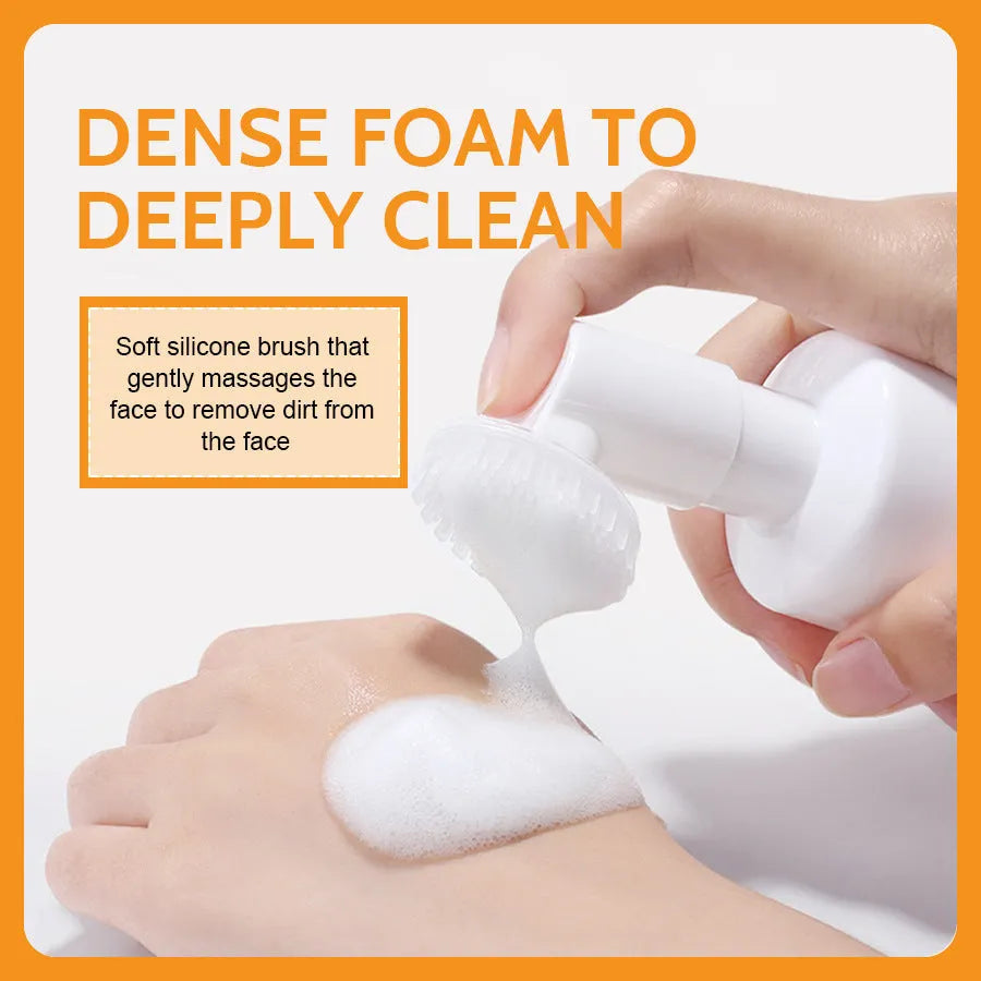 Turmeric Cleansing Mousse Facial Cleaning Pad set with 30 pads, ginger soap, and storage net
