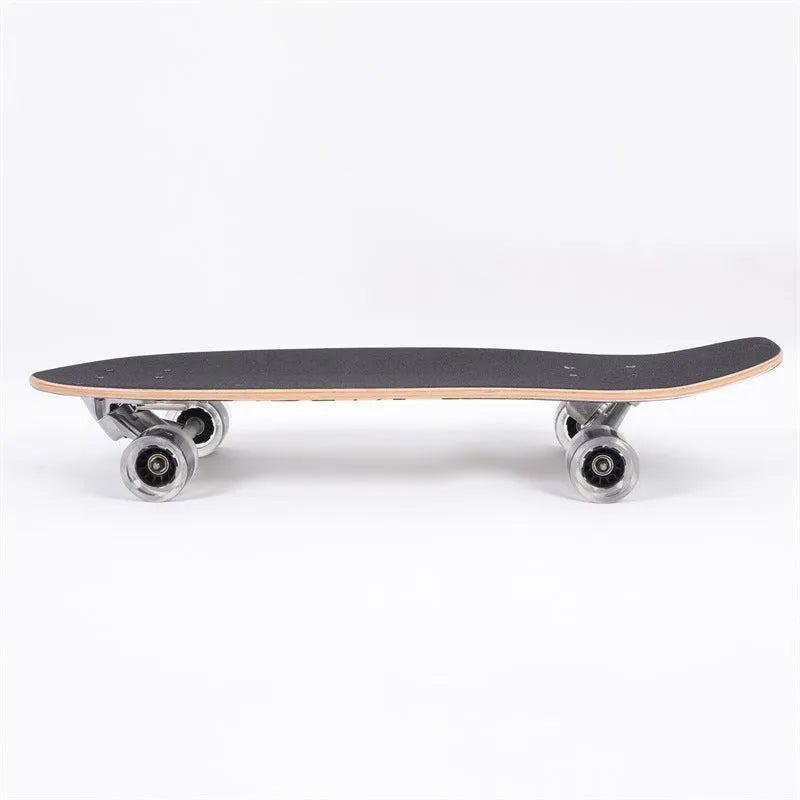 White maple wood street scooter skateboard, 31 inches long