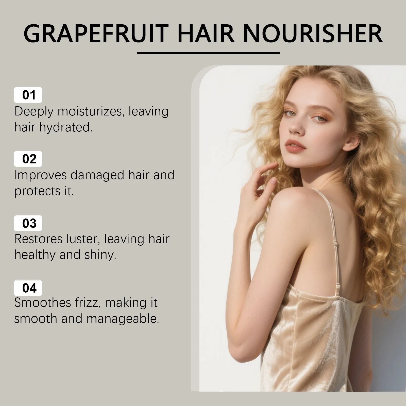 120ml bottle of grapefruit hair conditioner with natural essential oils including ginger and rosemary.