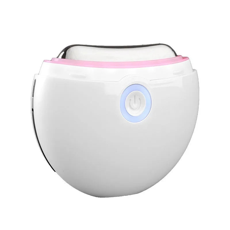 Household electric beauty device with scraping head and display showing colour light therapy functions