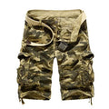 Men's loose camouflage cotton overalls in army green with multi-pocket design, size L to 6XL