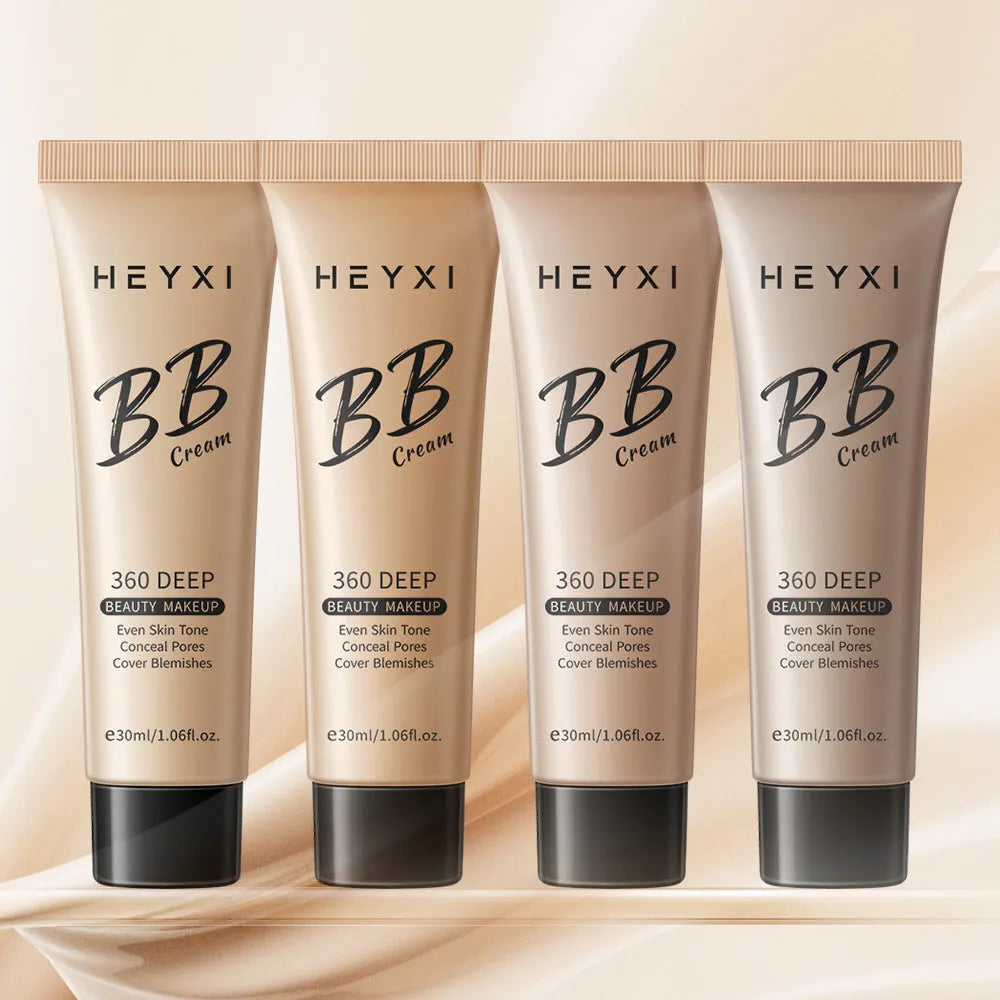 Waterproof sweatproof BB cream bottle in 30ml size with four shade options 01 02 03 04