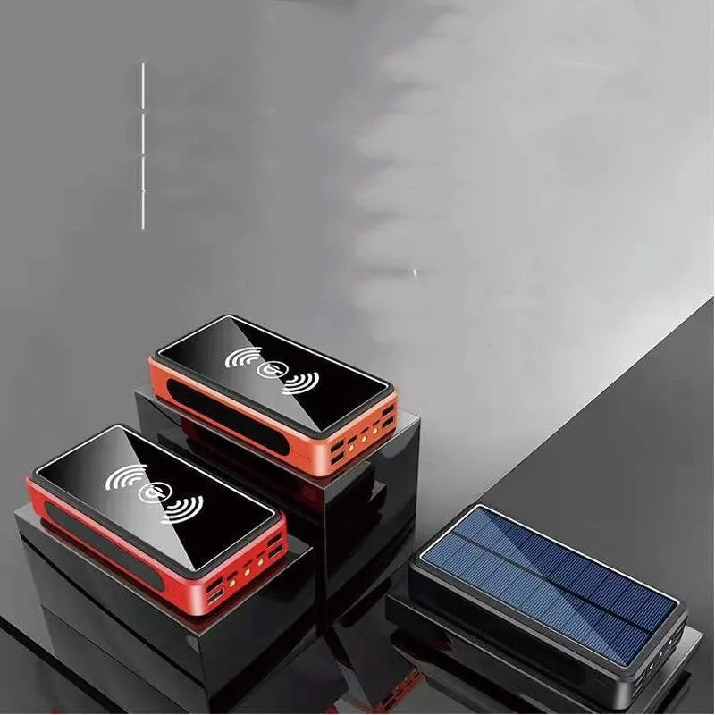 Outdoor camping power supply stall solar energy with digital display and flashlight in multiple colours