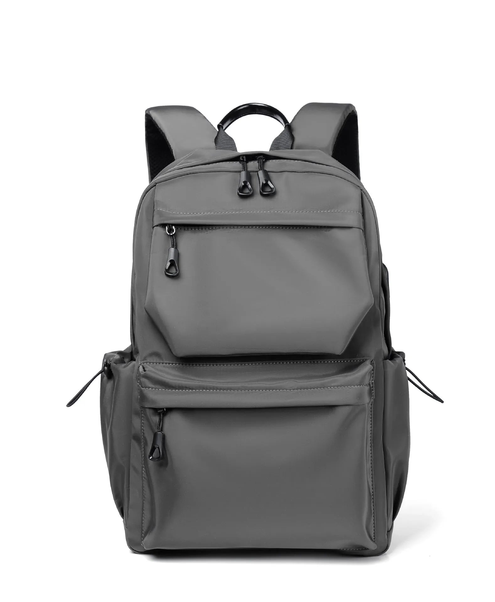 Student backpack casual men's backpack Oxford cloth anti-theft USB charging expandable 20-35L blue