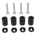 Aluminium alloy machine cover height adjustment sheet with mounting screws, nuts, and washers.