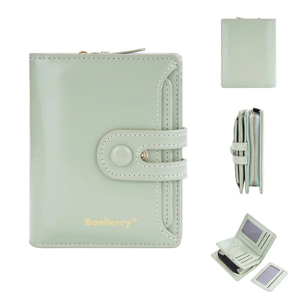 Women's PU leather wallet card holder with polyester lining in eight colour options