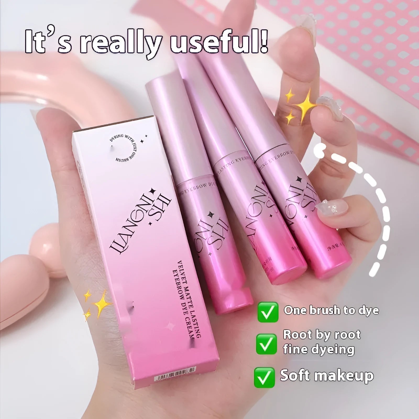 Eyebrow cream in four natural shades with 4.5g net content for brow definition