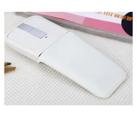 Folding Bluetooth touch wireless mouse showing compact design and multiple colour options