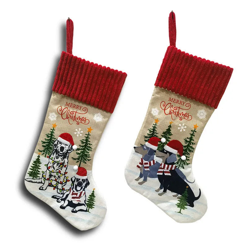 46cm cloth Christmas tree pet pendant ornament in pastoral or American style