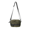 Men's street trend messenger bag in nylon available in black, blue, green or white