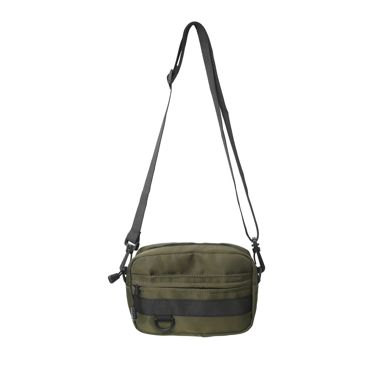 Men's street trend messenger bag in nylon available in black, blue, green or white