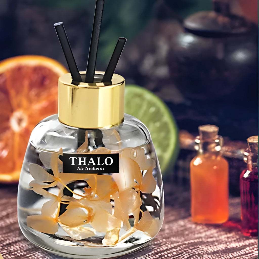 Glass car perfume ornament bottle with loose incense function in various colour options