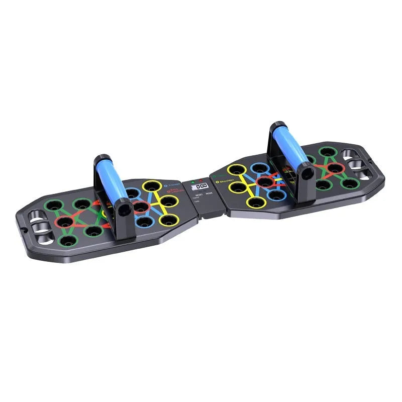 Home multifunctional push up training board with ABS construction and multiple hand positions for different exercises