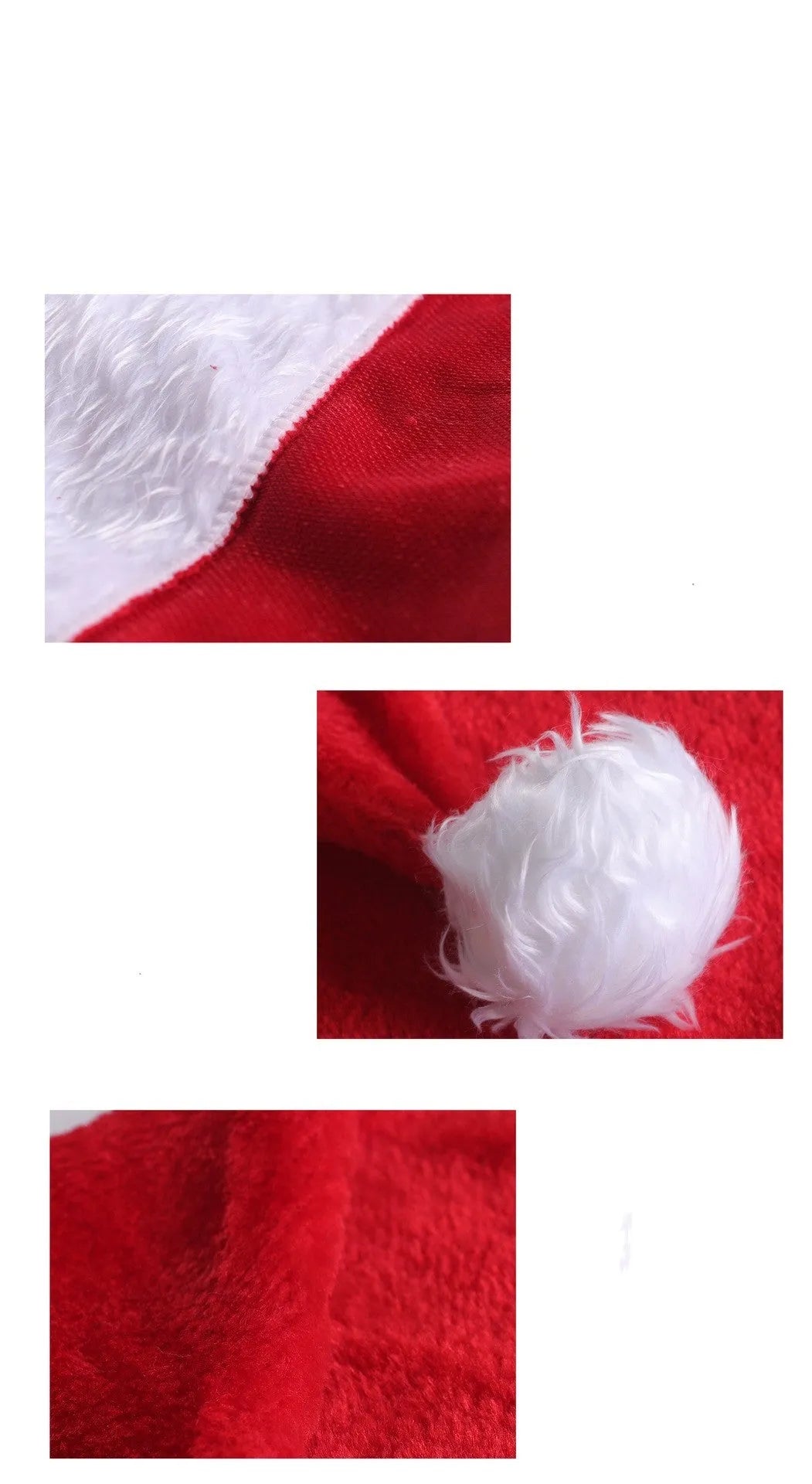 Red and white LED light up Santa hat with multicolour lights and pom-pom