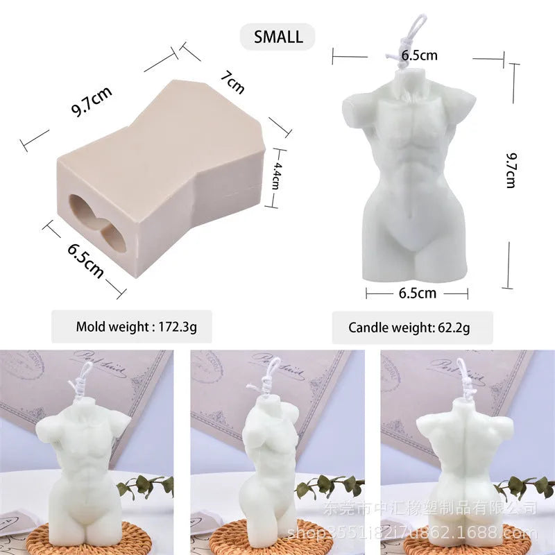 Geometric-shaped silicone mold for candles and aromatherapy plasters showing two cavity sizes.