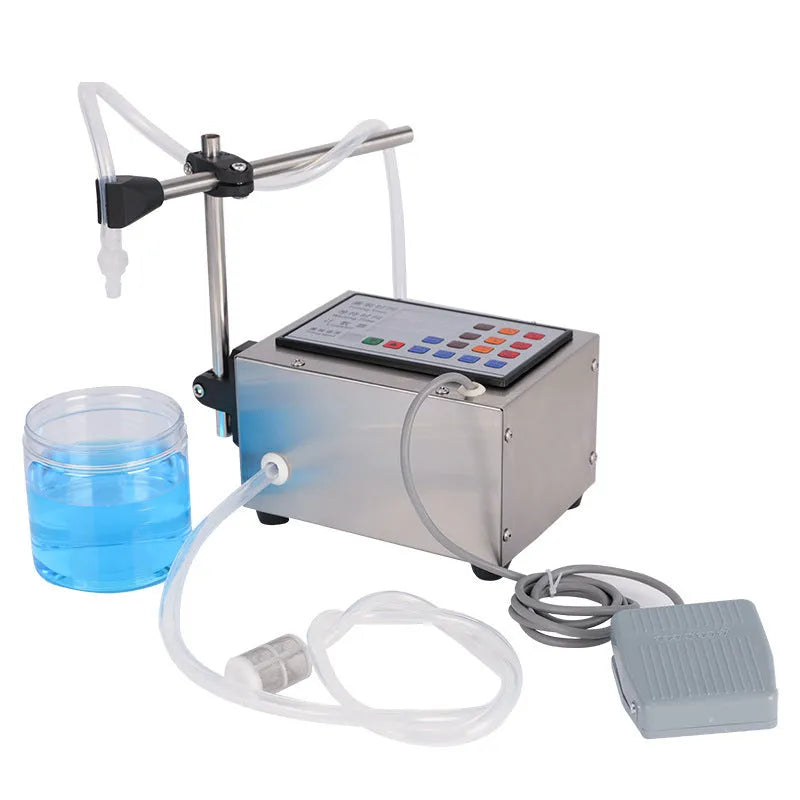 CNC automatic quantitative filling machine GFK-280 model on a workbench