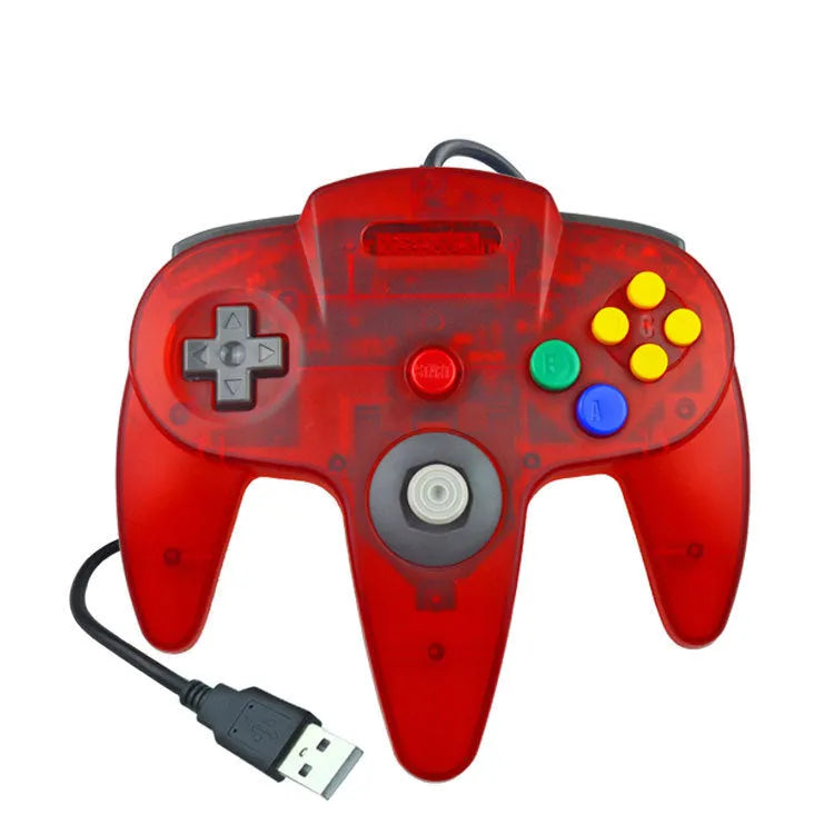 USB N64 controller for PC computer gaming in multiple colour options