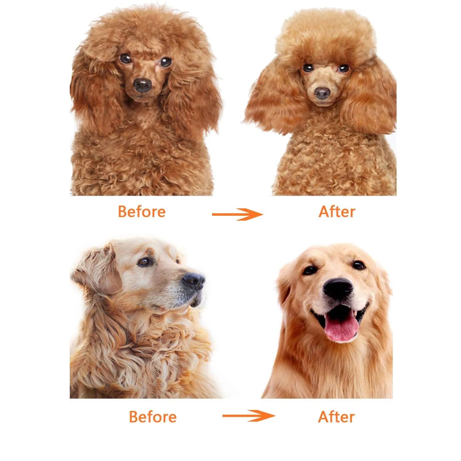 Red plastic handle pet grooming comb with stainless steel long and short teeth for dematting dogs and cats