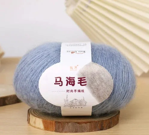 Mohair wool ball for DIY scarf knitting in multiple colour options