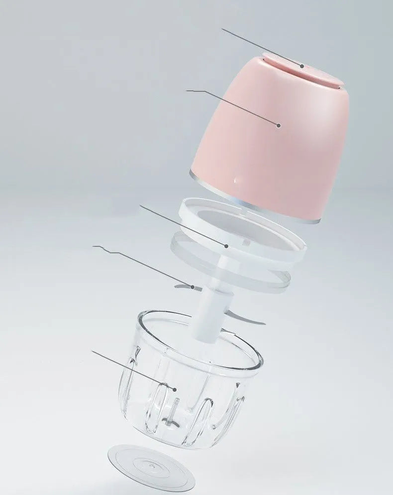 Cherry blossom powder plastic electric ice crusher 200W 105x105x205mm on countertop
