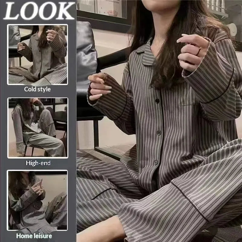 Sweet And Simple Cardigan pajama set for girls in cloud cotton with long sleeves and cartoon print