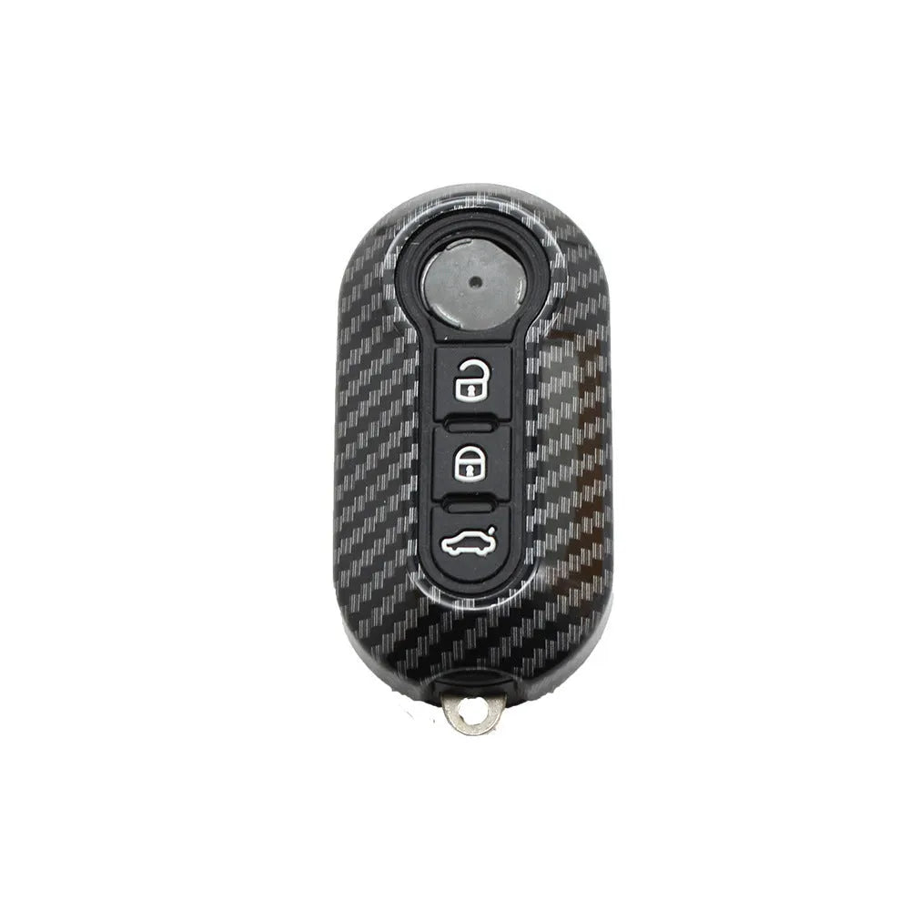 Fiat car remote key shell replacement case in black, red and dark blue colours