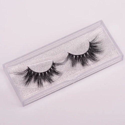 Handmade 5D mink false eyelashes set with double-headed brush and black hair cap