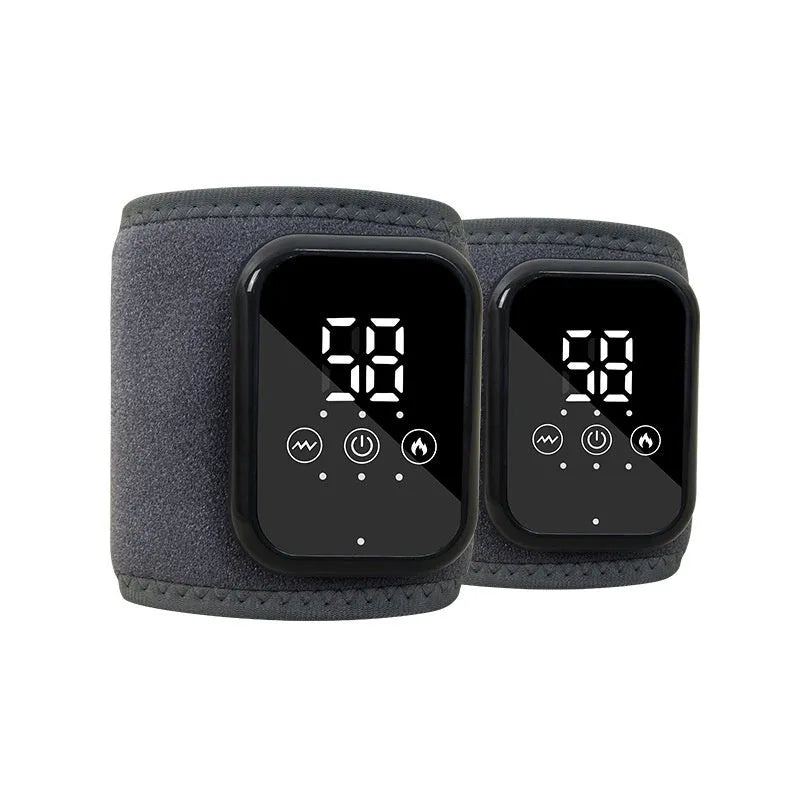 Black electric heating ankle sleeve showing 8W power specification
