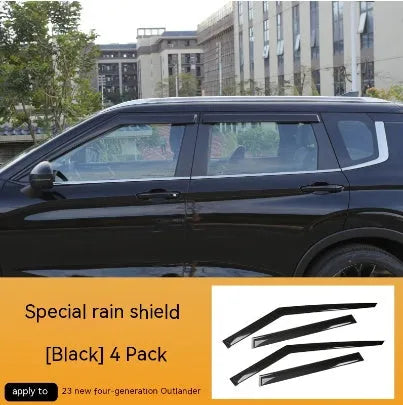 23 new Outlander window deflectors rain guards in black warrior style