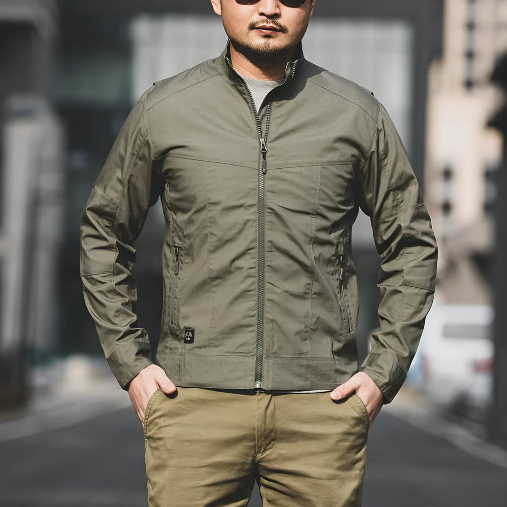 Men's tactical camouflage jacket in wear-resistant polyester fabric available in multiple colours and sizes