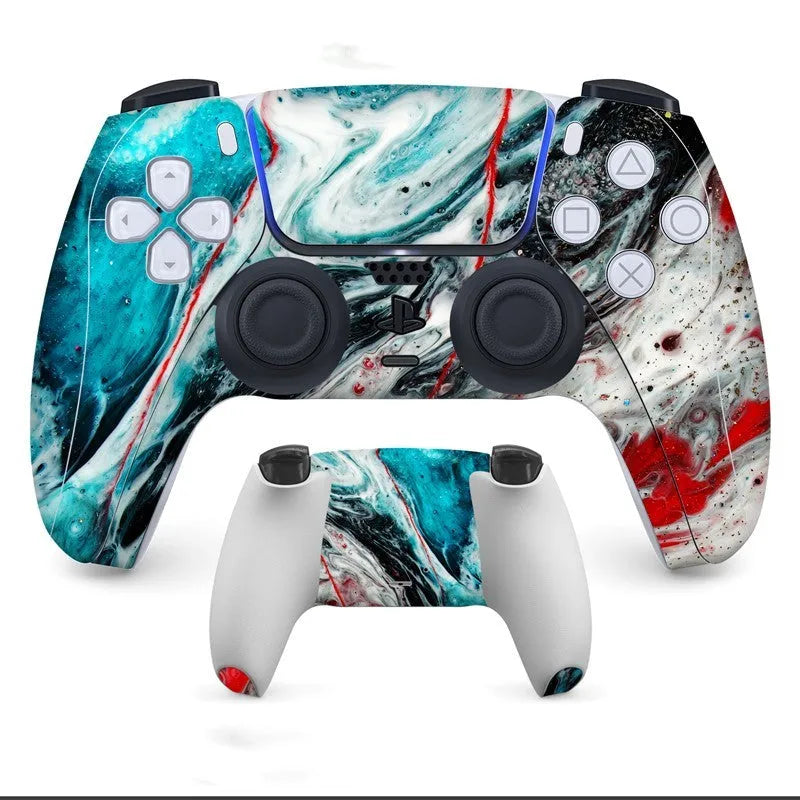 PS5 controller protection stickers with micro-frosted surface for scratch resistance and improved grip