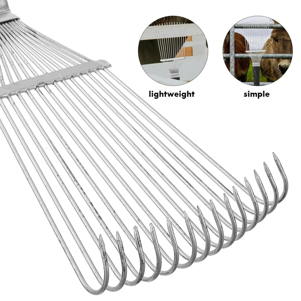 Stainless steel dematting brush rake for grooming horses and large dogs