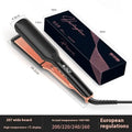 Hair straightener with digital temperature display showing 207°C and anion technology label