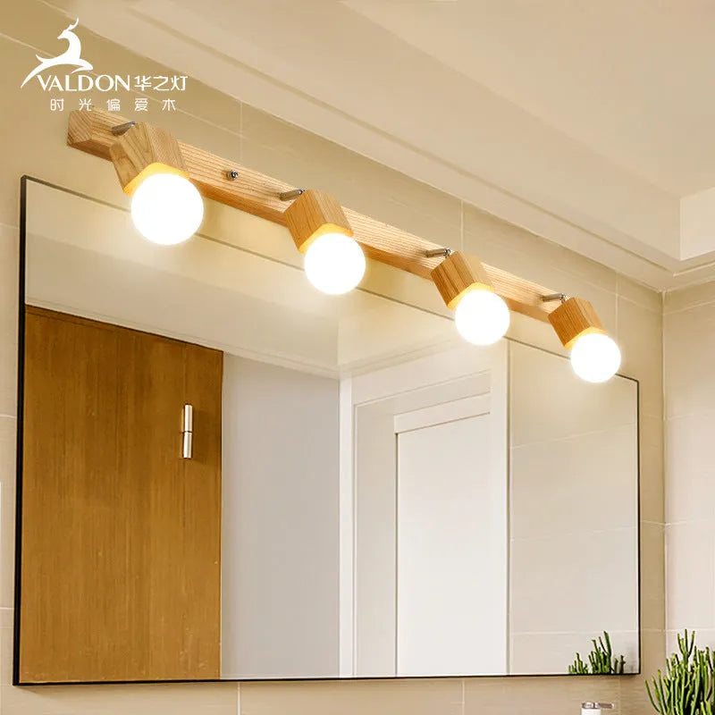 24cm circular LED mirror cabinet wall lamp mounted on bedroom wall