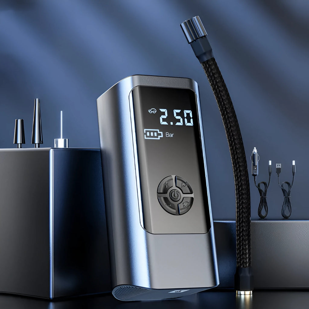 Car air portable wireless electric tyre inflator with ABS housing, 60W, 35L/min, 3m cord