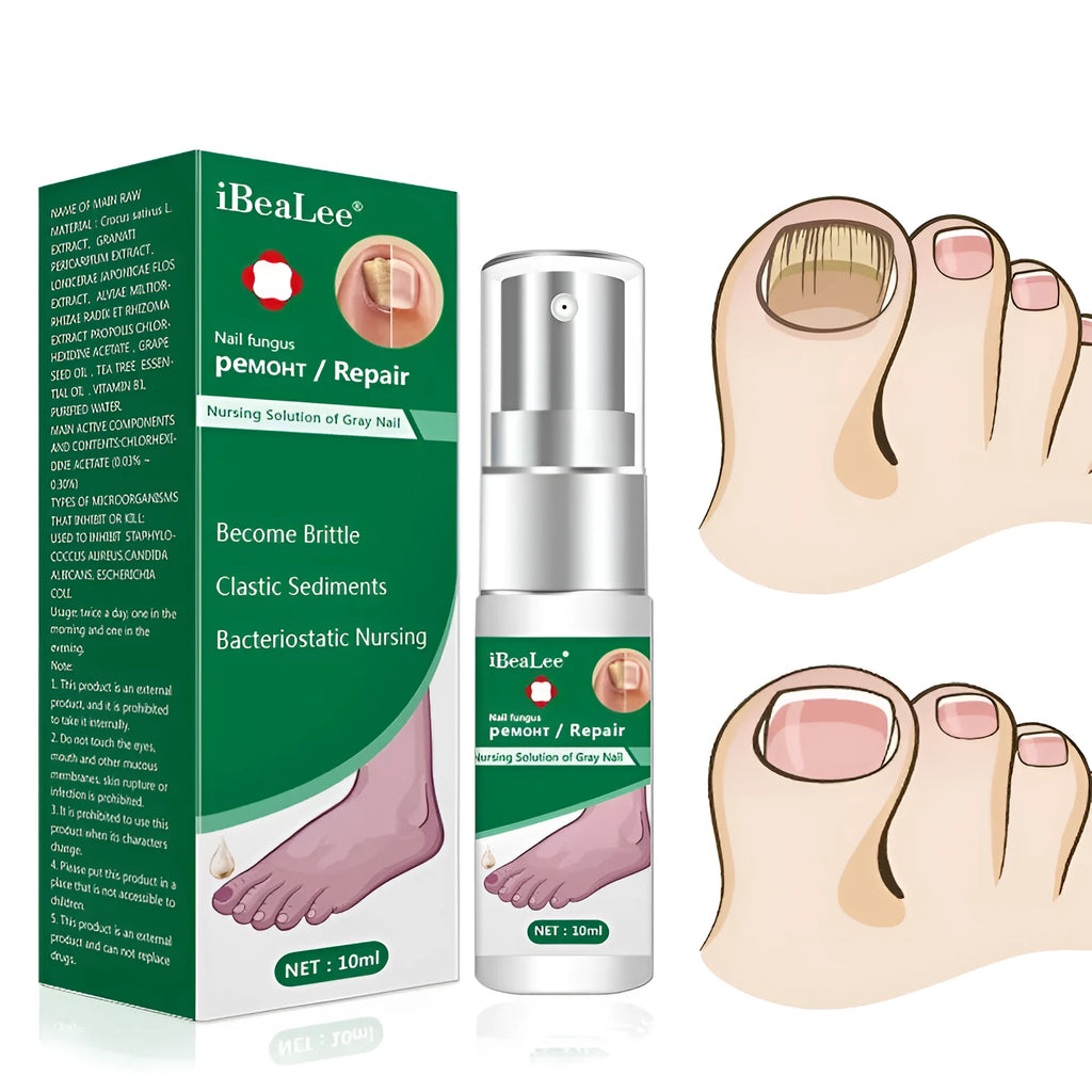 10ml bottle of Repair Dust whitening antibacterial liquid for foot care
