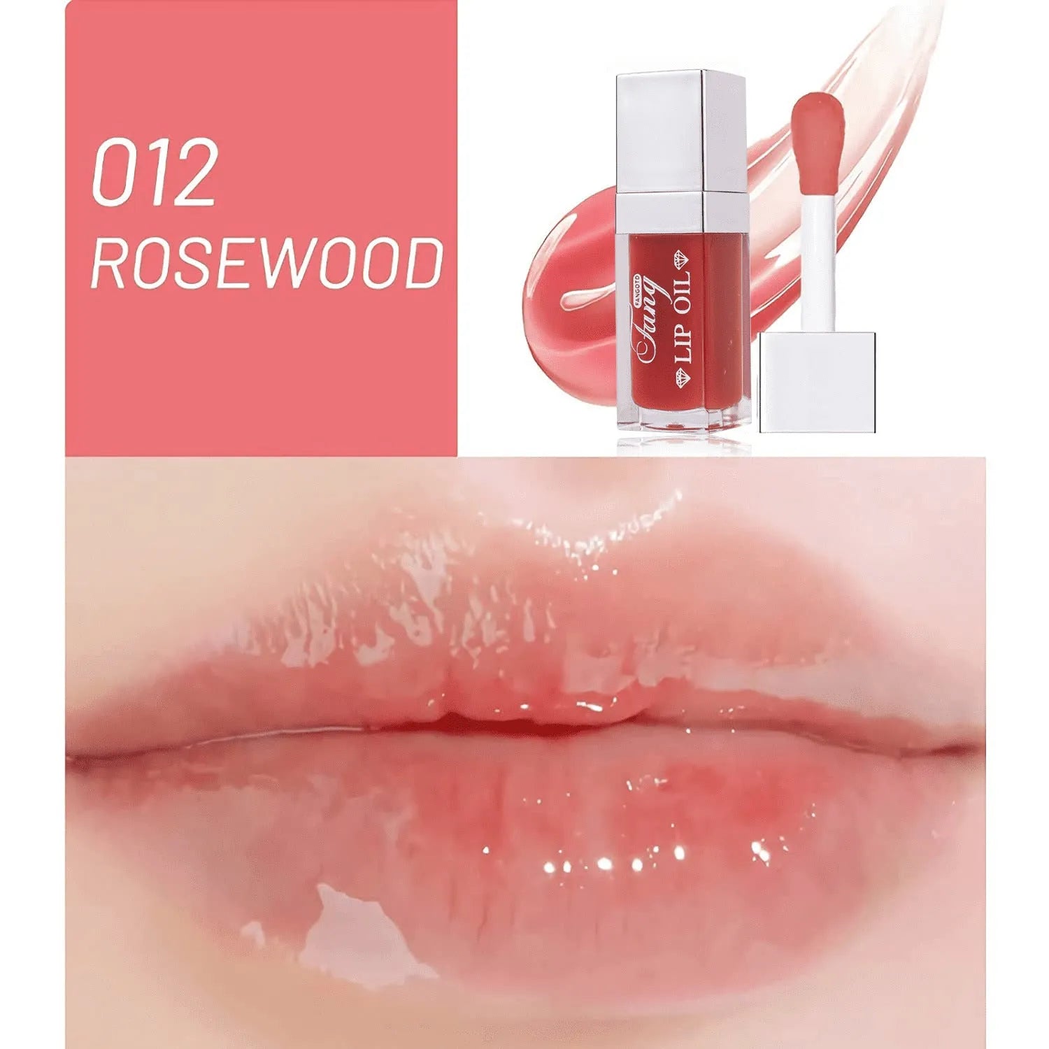 Set of five mint lipstick lip gloss tubes in shades 001, 006, 007, 012, and 015.