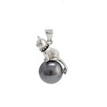 Sterling silver cat pendant necklace with detailed silhouette on 38-45cm chain