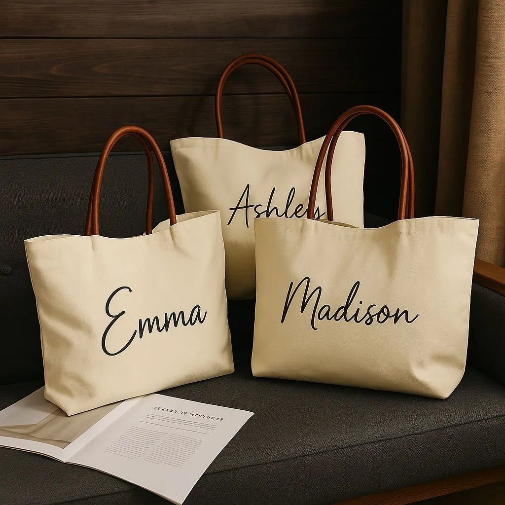 Canvas tote bag in beige white colour with reinforced shoulder straps