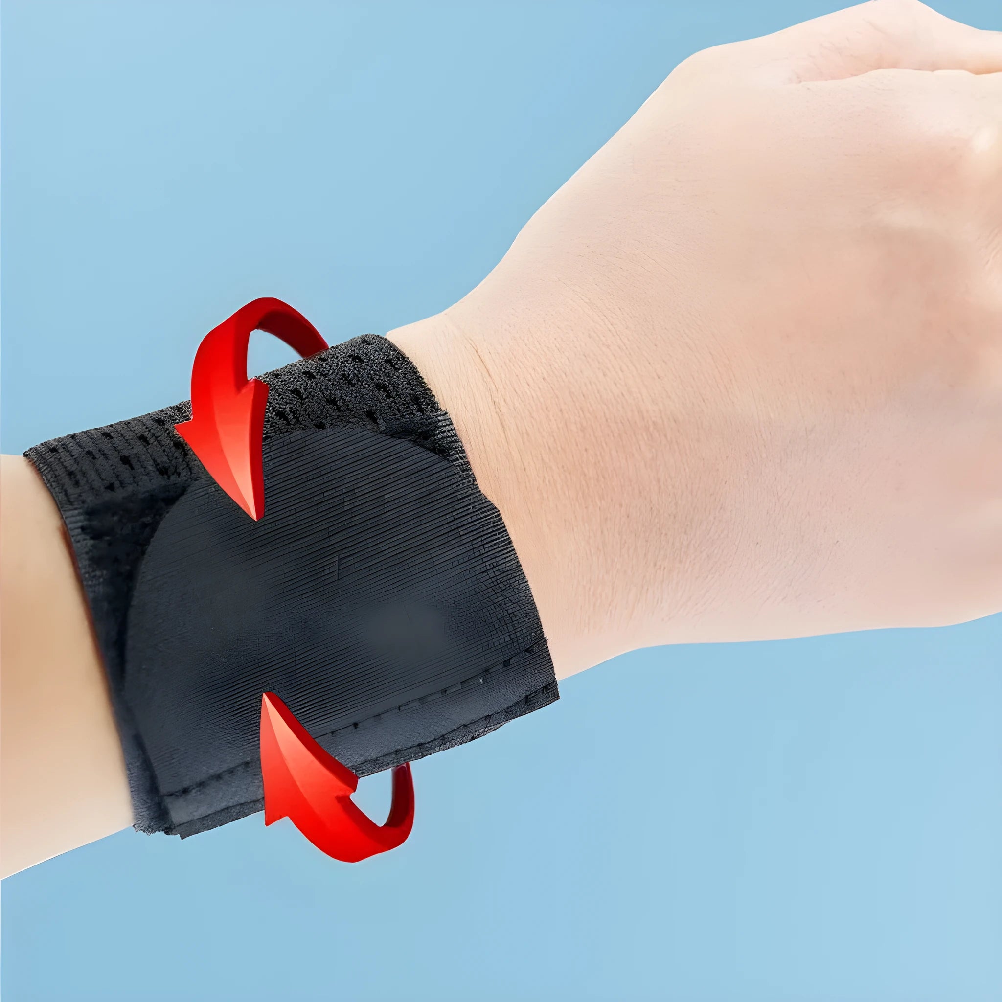 High elastic breathability athletic wristguard in choice of pink, black, or grey colours