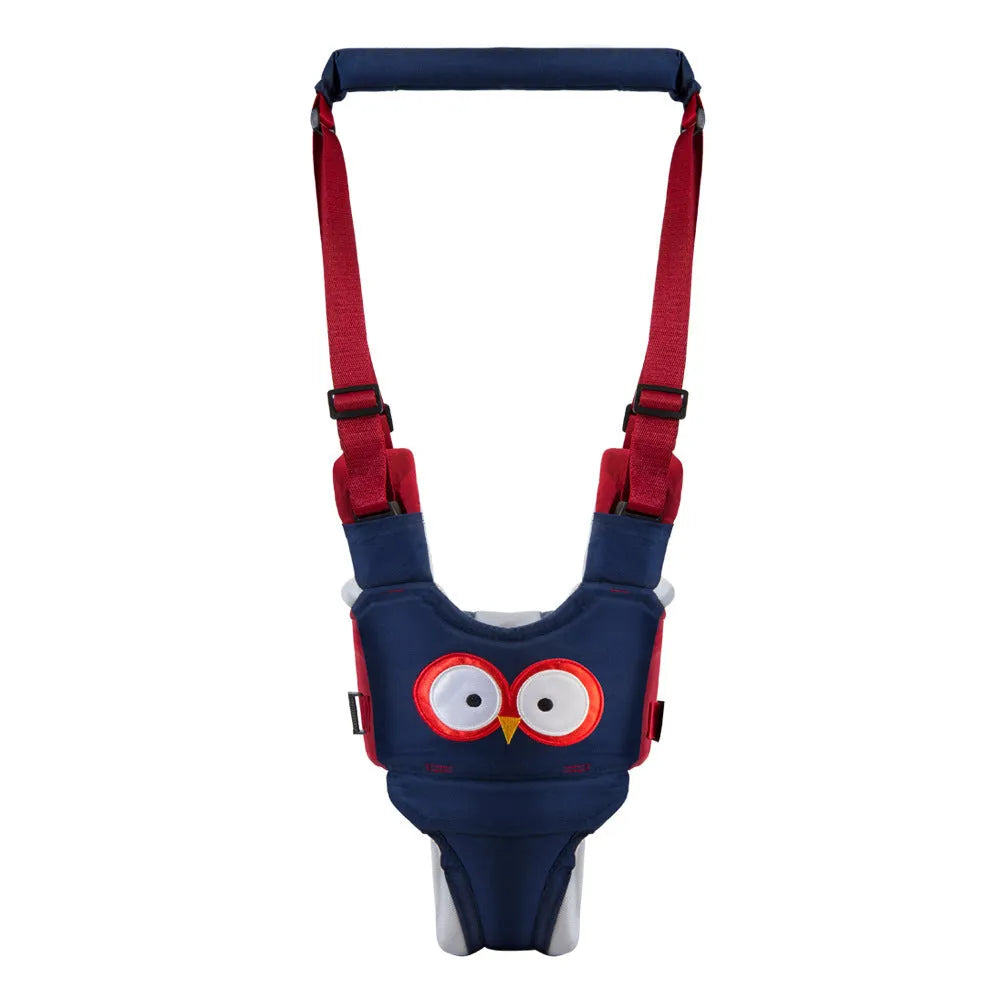 Cotton baby walking harness belt in blue colour with adjustable straps for toddler walking assistance
