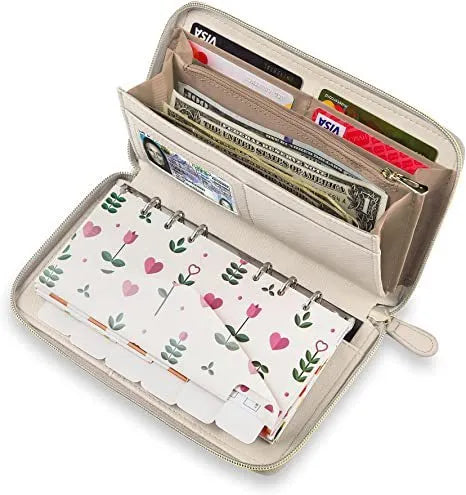 A unisex anti-theft card holder in PU, shown in various colours including black, brown, and rose gold.