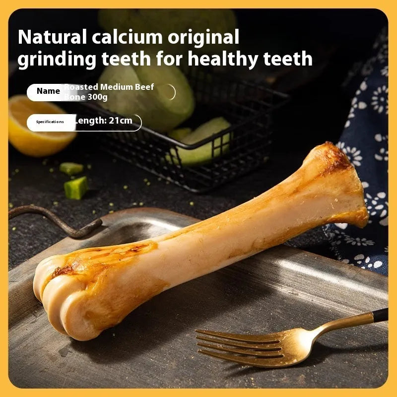 High calcium puppy dental cleaning chew stick with roasted ox bone flavour
