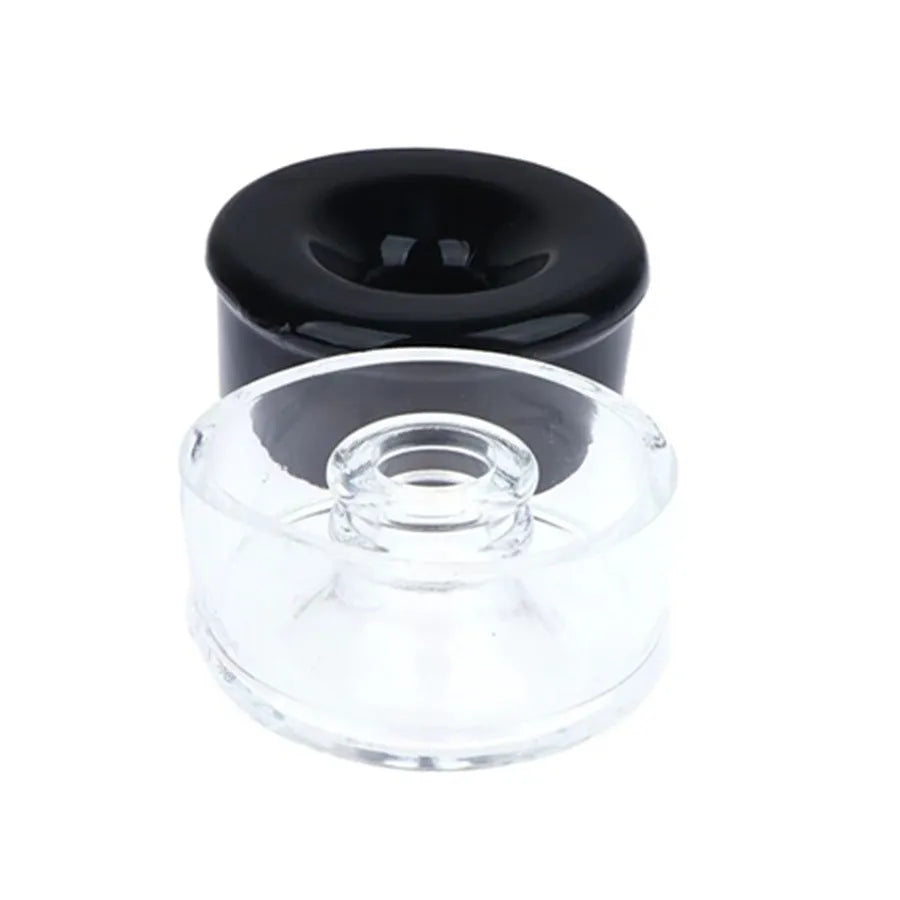 Silicone case for bottle mouth vacuum negative pressure exerciser fitting 6 to 75cm openings in black and transparent colours